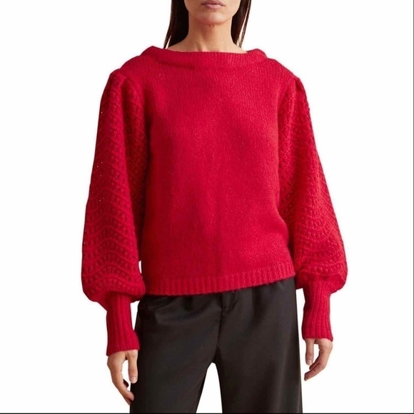 Merlette Somerset Puff Sleeve Sweater Size Small - Picture 13 of 15